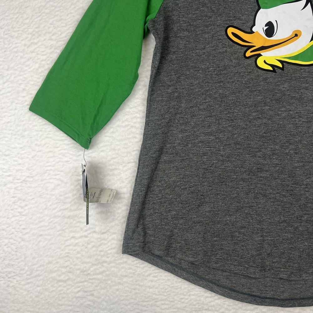 NWT‎ Nike Dri-Fit NCAA Oregon Ducks Green Gray 3/4 Sleeve Raglan Tee Women's M - Picture 5 of 16